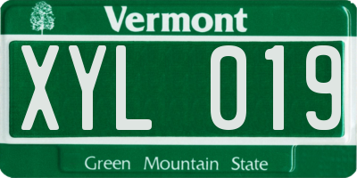 VT license plate XYL019