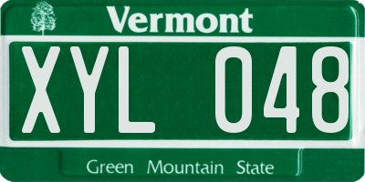 VT license plate XYL048
