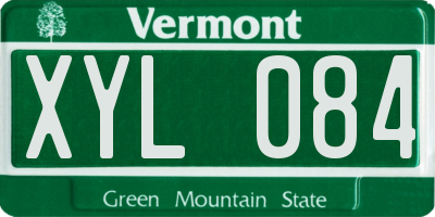VT license plate XYL084
