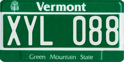 VT license plate XYL088