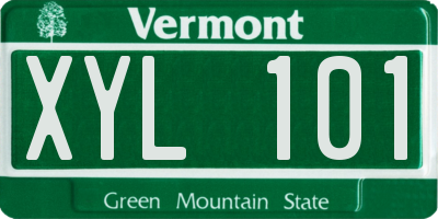 VT license plate XYL101