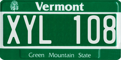VT license plate XYL108