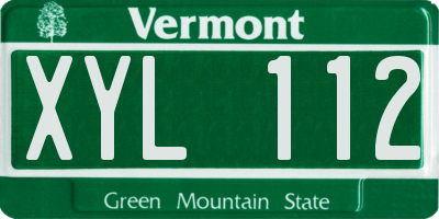VT license plate XYL112
