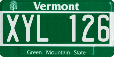 VT license plate XYL126