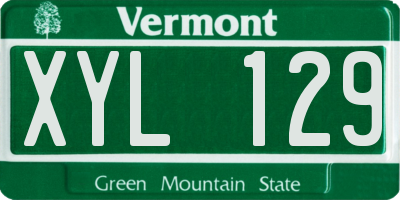 VT license plate XYL129