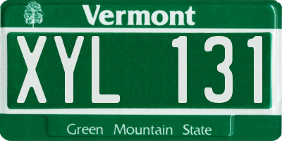 VT license plate XYL131