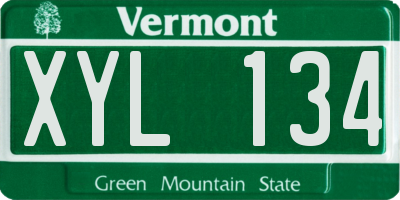 VT license plate XYL134