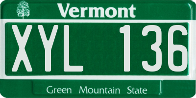 VT license plate XYL136