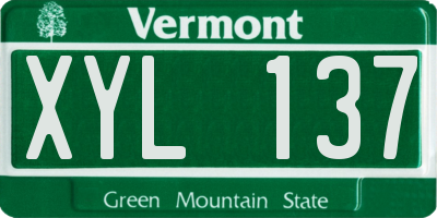 VT license plate XYL137