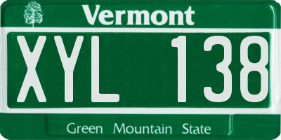 VT license plate XYL138