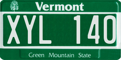 VT license plate XYL140