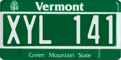 VT license plate XYL141