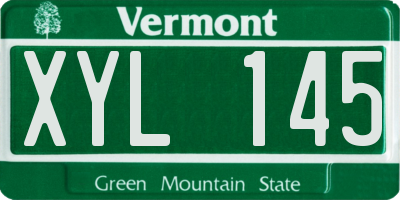 VT license plate XYL145