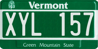 VT license plate XYL157