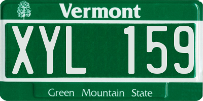 VT license plate XYL159