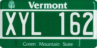 VT license plate XYL162