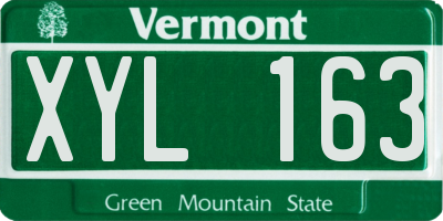 VT license plate XYL163