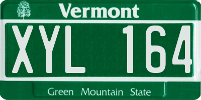 VT license plate XYL164