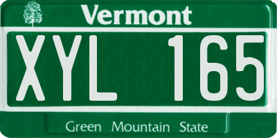 VT license plate XYL165