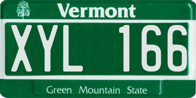 VT license plate XYL166