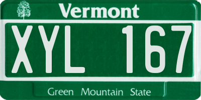 VT license plate XYL167