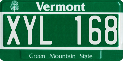 VT license plate XYL168