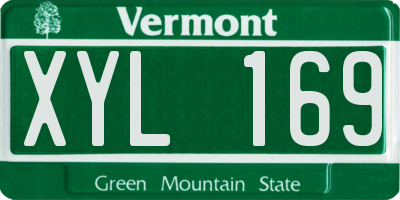 VT license plate XYL169