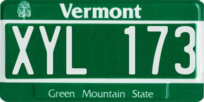 VT license plate XYL173