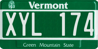 VT license plate XYL174