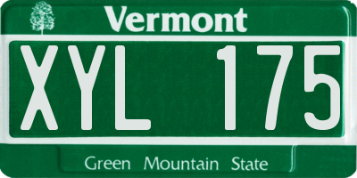 VT license plate XYL175