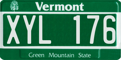 VT license plate XYL176