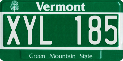 VT license plate XYL185