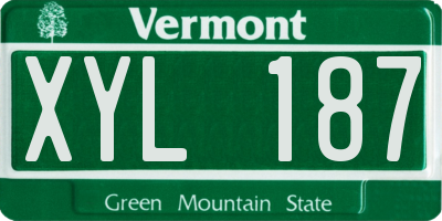 VT license plate XYL187