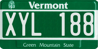 VT license plate XYL188