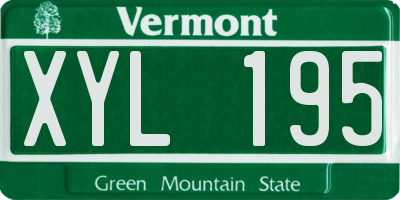 VT license plate XYL195