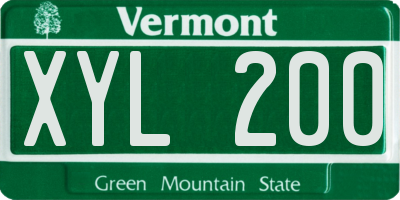 VT license plate XYL200