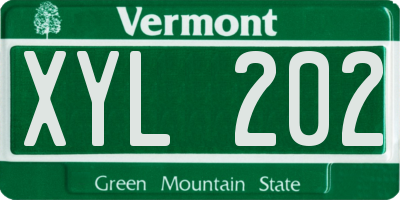 VT license plate XYL202