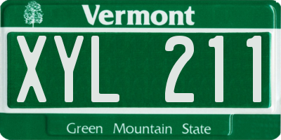 VT license plate XYL211