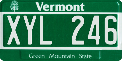 VT license plate XYL246
