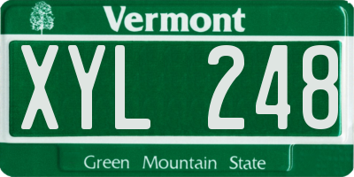 VT license plate XYL248