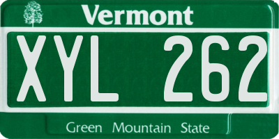 VT license plate XYL262