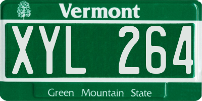 VT license plate XYL264