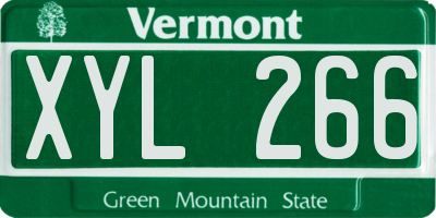 VT license plate XYL266
