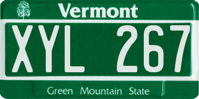 VT license plate XYL267