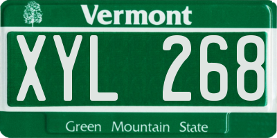 VT license plate XYL268