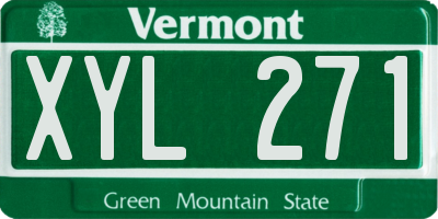 VT license plate XYL271