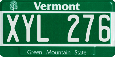VT license plate XYL276