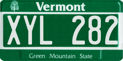 VT license plate XYL282