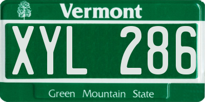 VT license plate XYL286