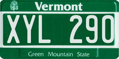VT license plate XYL290